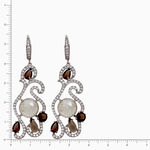 серебряные серьги с цирконом  57090702